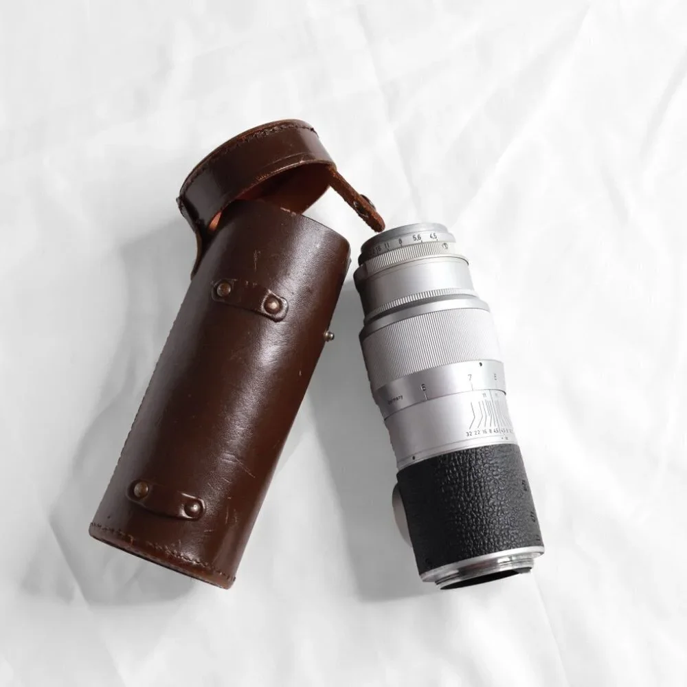 Leica Hektor Camera Lens with Leather Case